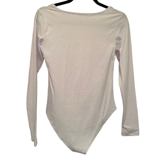 Mango pop white square neck bodysuit- size s - Picture 1 of 5
